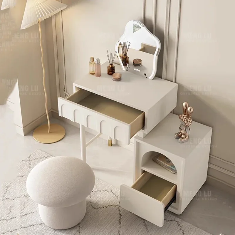 Replica Mirror Vanity Table Wooden Aesthetic Beauty Space Saving Dresser Bedroom Organizer Schminktisch Postmodern Furniture