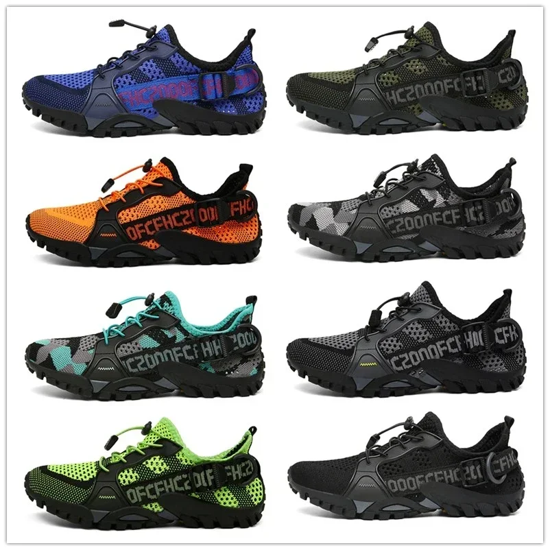 Upstream Shoes Men Quick Dry Aqua Shoes Slip On Breathable Hiking Wading Sneakers Beach Surfing Swimming Water Barefoot Shoes