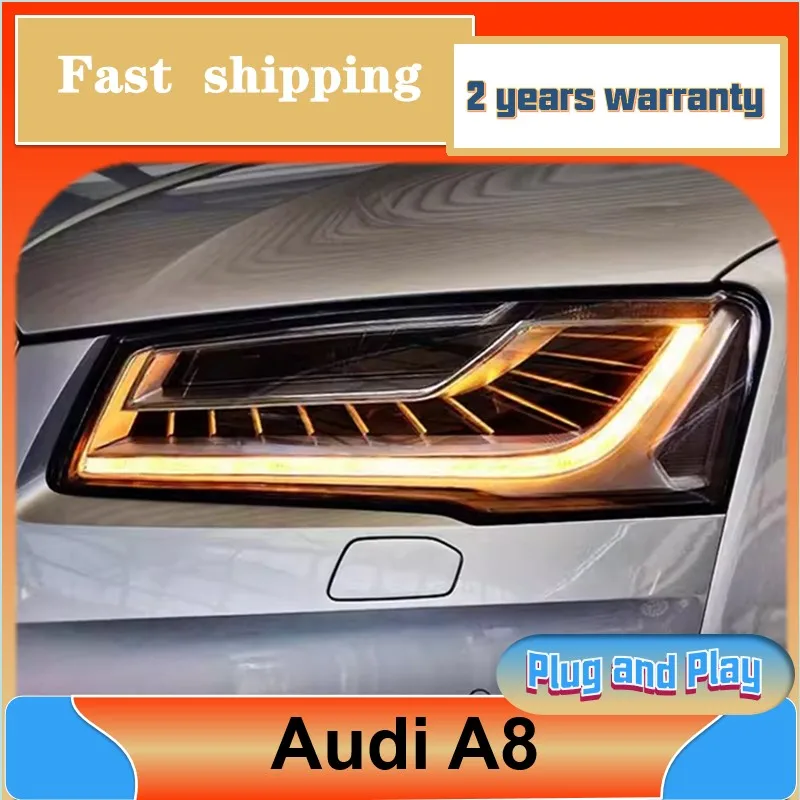 

Car Styling for Audi A8L Headlight 2012-2017 A8 Headlights DRL Turn Signal Low High Beam Projector Lens