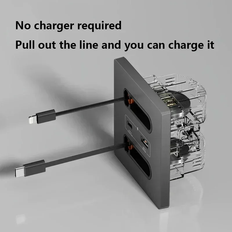 Universal Smart Socket With Charging line 20W Fast Charge USB C Port PC Power Wall Panel,Mobile phone charging Type C Outlet - Image 3