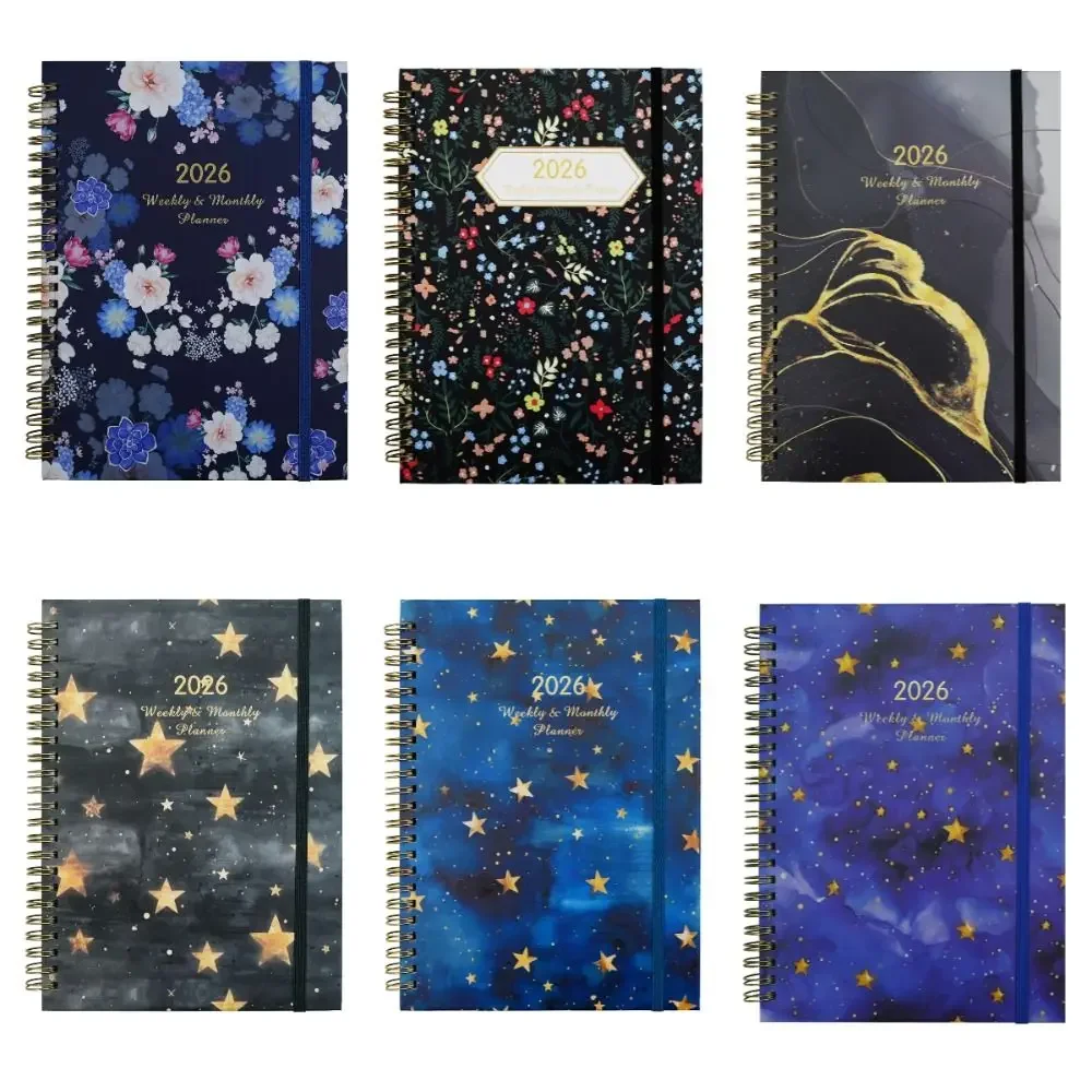 English 2026 Schedule Planner Notepad Wear-resistant Efficiency To-do List Notebook Thick Paper Bookmark Office Work Planner