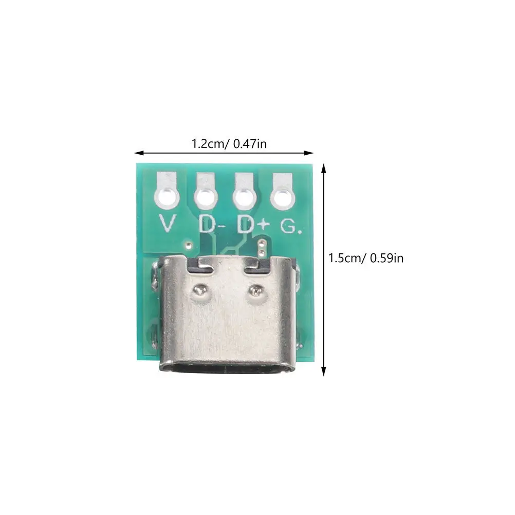 12Pcs USB C Board High Durability Zinc Alloy Pcb Connector DIY Repair Data Transmission USB 3.1 Type Connector
