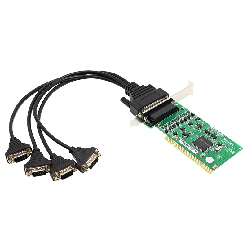 UOTEK 4 พอร์ตอุตสาหกรรม RS485 PCI Multi-Serial Card Adapter 600W Surge และ ± 15KV ESD DR44 หญิง UT-734A