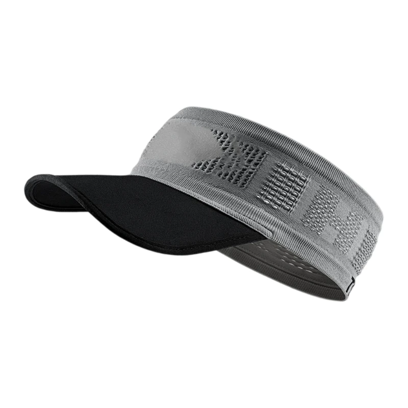 قبعة رياضية للجري في الهواء الطلق بحزام ناعم للحماية من الشمس، شريط مطاطي