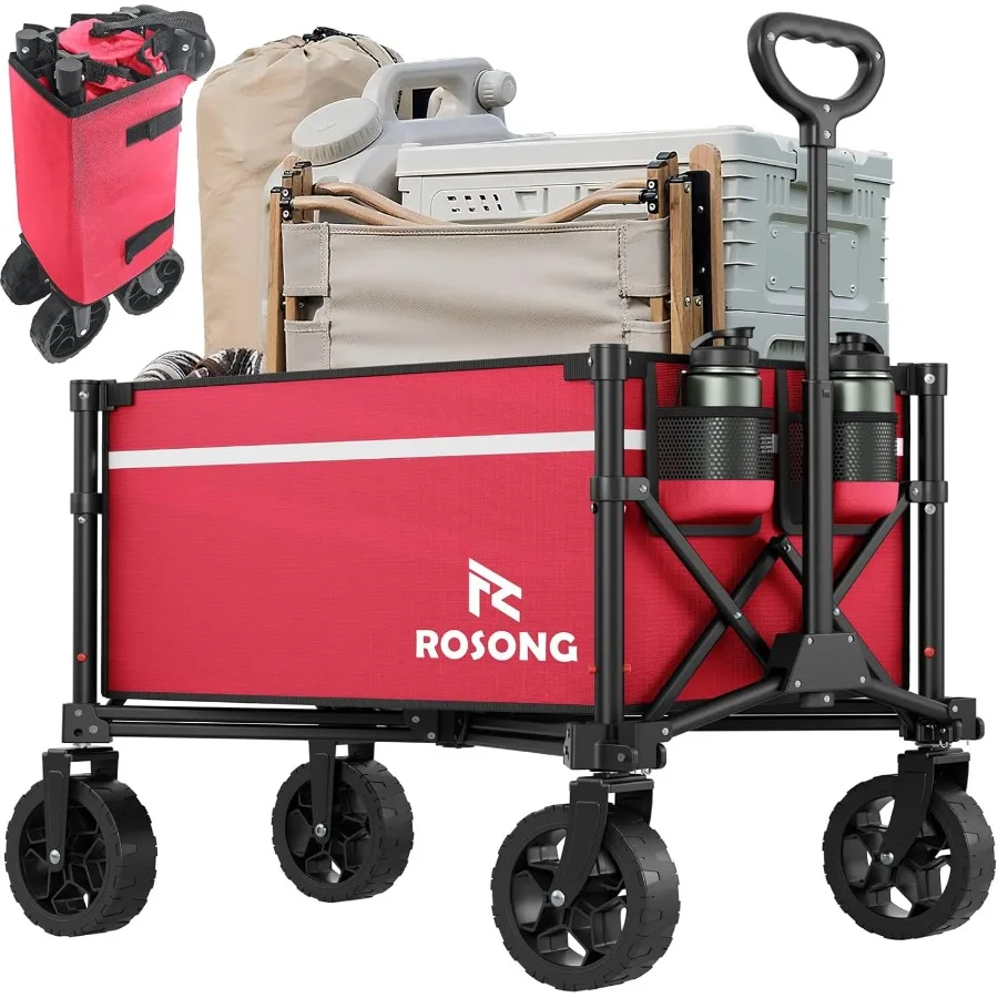 عربة عربة قابلة للطي بعجلات قابلة للطي وقابلة للطي وعربات شديدة التحمل للبقالة والرياضة والحديقة والتسوق والتخييم #1