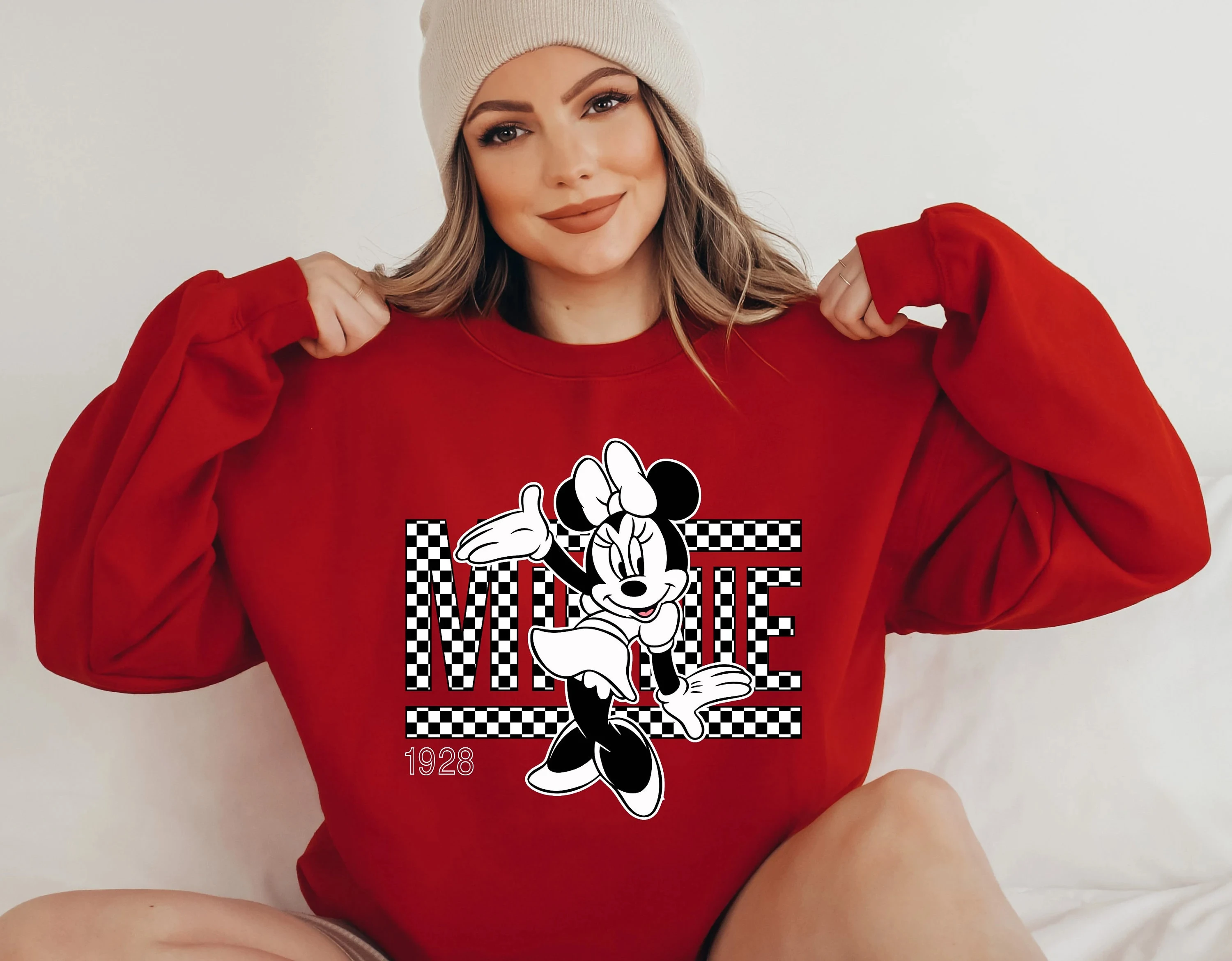 

Пуловер с Микки Маусом Диснея, модный свитер унисекс с круглым вырезом, осенне-зимний флисовый повседневный уличный свитер
