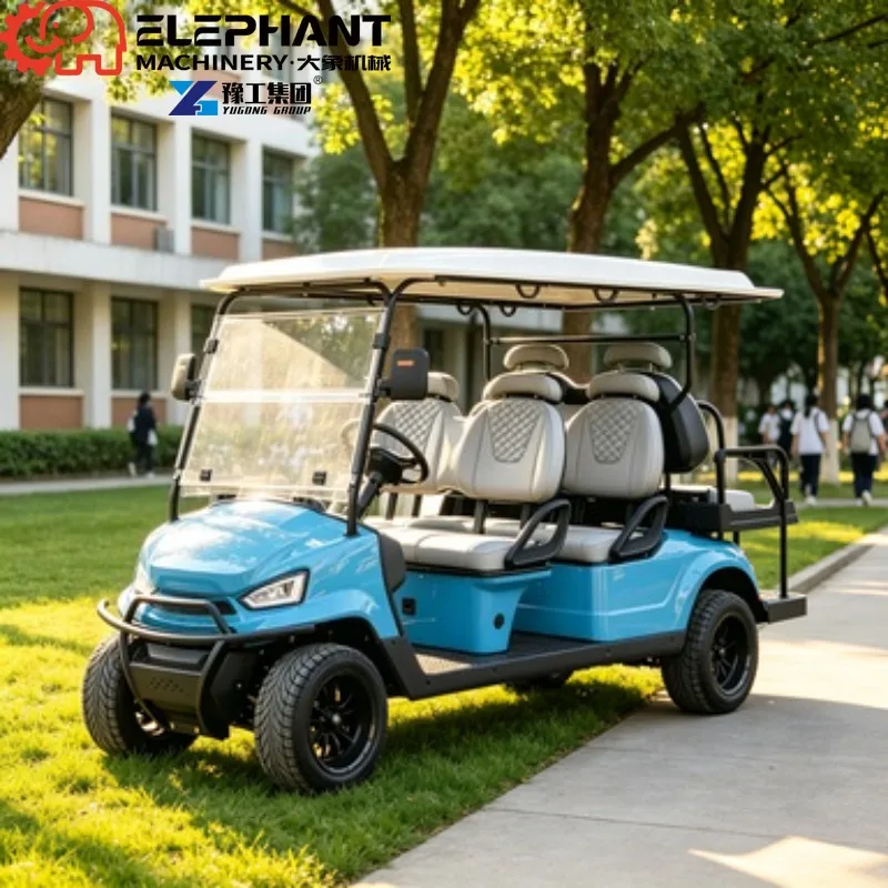 2026 Model Electric Golf Cart with 48V Lithium Battery 5KW Motor 4-Seater Sightseeing Club Car EEC DOT GCC Certified