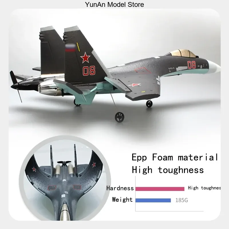 4CH RC Fixed Wing Aircraft QF009 SU-35 Fighter Jet EPP Foam Electric Glider