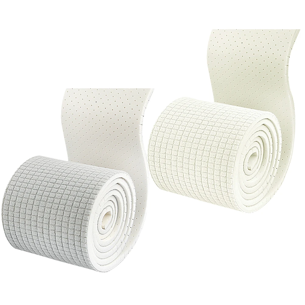 แผ่นรองรองเท้าลาเท็กซ์ 2 ชิ้น ตัดขนาดได้ แผ่นรองรองเท้าแบบแถบสำหรับปรับแต่งเอง แผ่นรองรองเท้าแบบ DIY ระบายอากาศได้ดี รองรับการวิ่งและเดิน