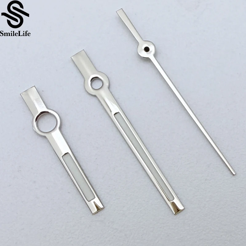 SmileLife полированные серебряные стрелки для часов зеленые светящиеся подходят для Японии NH35/NH35A автоматический механизм аксессуары для механических часов Запчасти