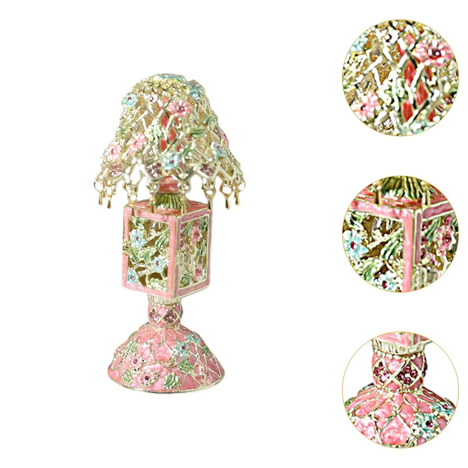 المينا صندوق مجوهرات محور قلادة أقراط تذكار مربع الديكور