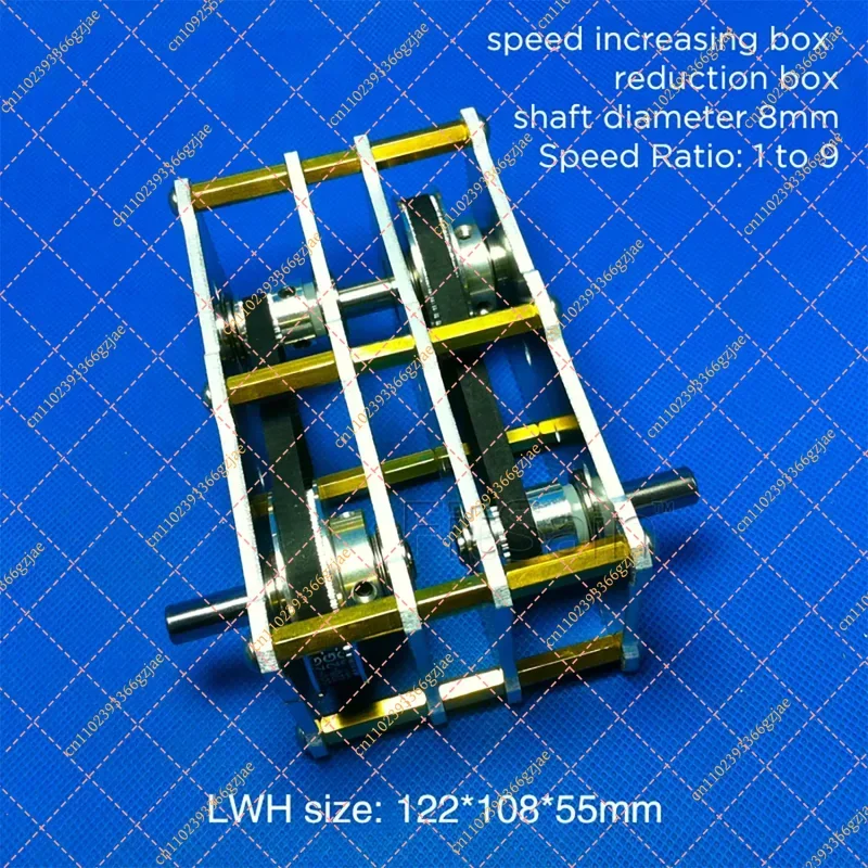 YF For 1:9/12/16 Synchronous Pulley Belt Pulley Double Axle Reducer Gearbox Accelerator High Torque Reducer