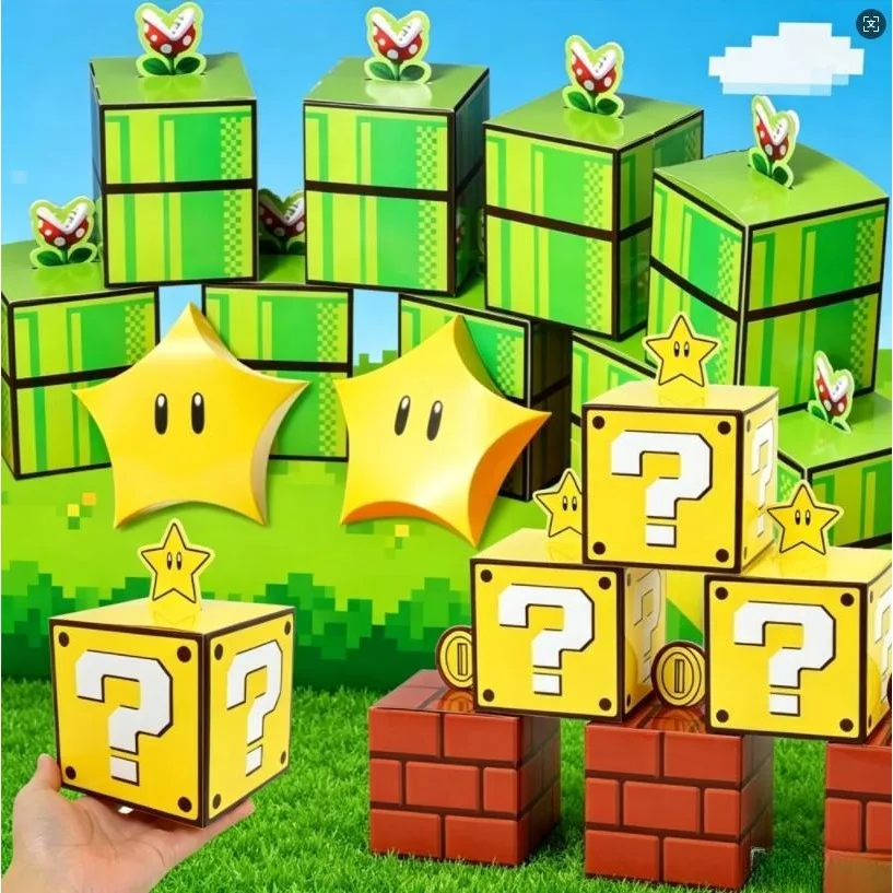 

1pcs Game Props Candy Box Super Marys Anime Peripherals Party Supplies Cartoon Diy Gift Bags Funny Creative Kids Toys
