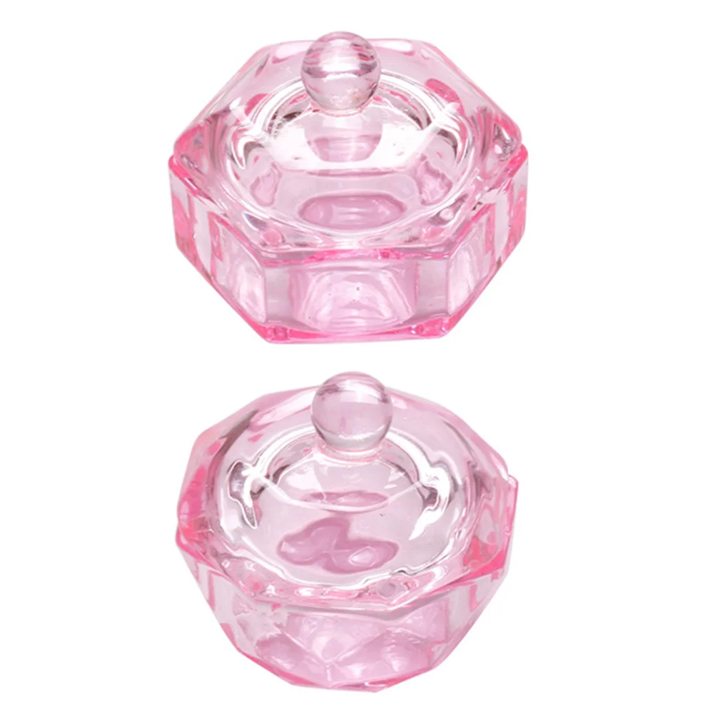 

2Pcs Manicure Crystal Cup Thick Bottom for Nail Art Accessories and Salon Supply Nail Art Cup Manicure Mixing Accessory