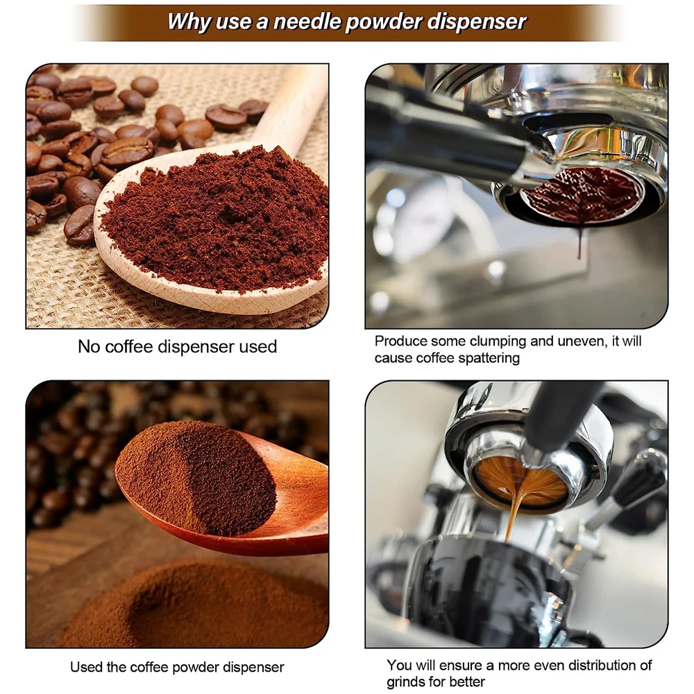 Edelstahl-Kaffeepulver-Manipulation Espresso-Pulver-Rührer-Verteiler-Werkzeug Espresso mixer Cafe Rühren Zubehör