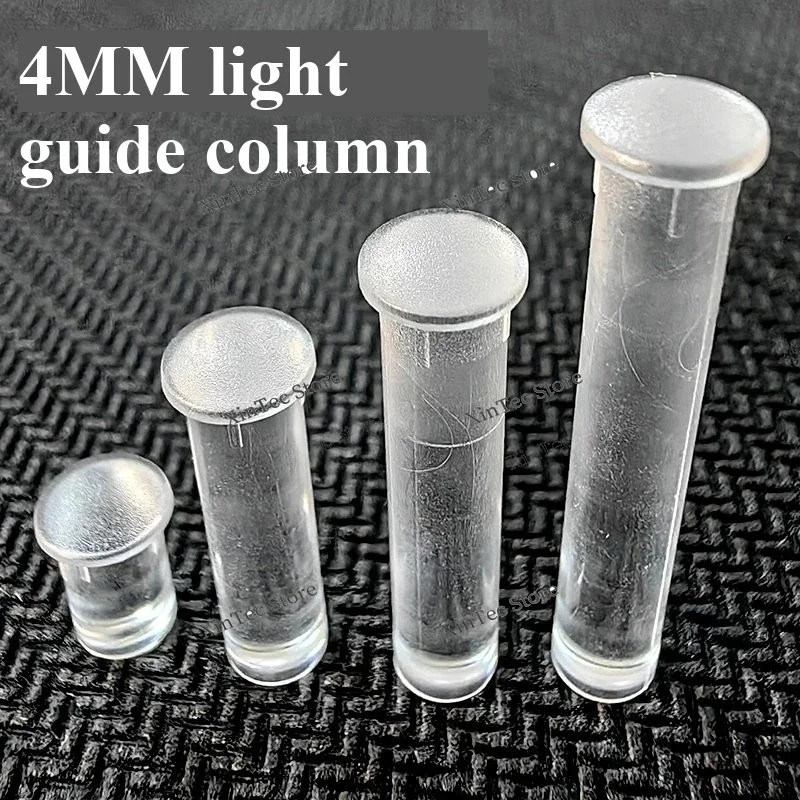 100Pcs 4MM Aperture Round With Clip Mark Transparent LED Chip Emitting Tube PC Light Guide Rod