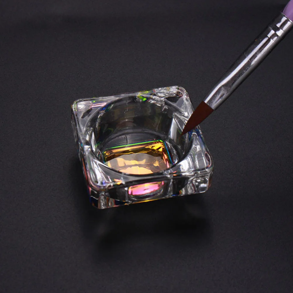 

4Pcs Durable Crystal Glass Nail Cups Clear Mixing Bowls for Acrylic Liquid Powder Manicure Use Nail Art Cup Manicures Liquid Cup