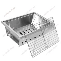 304 stainless steel barbecue portable outdoor folding wood stove barbecue camping