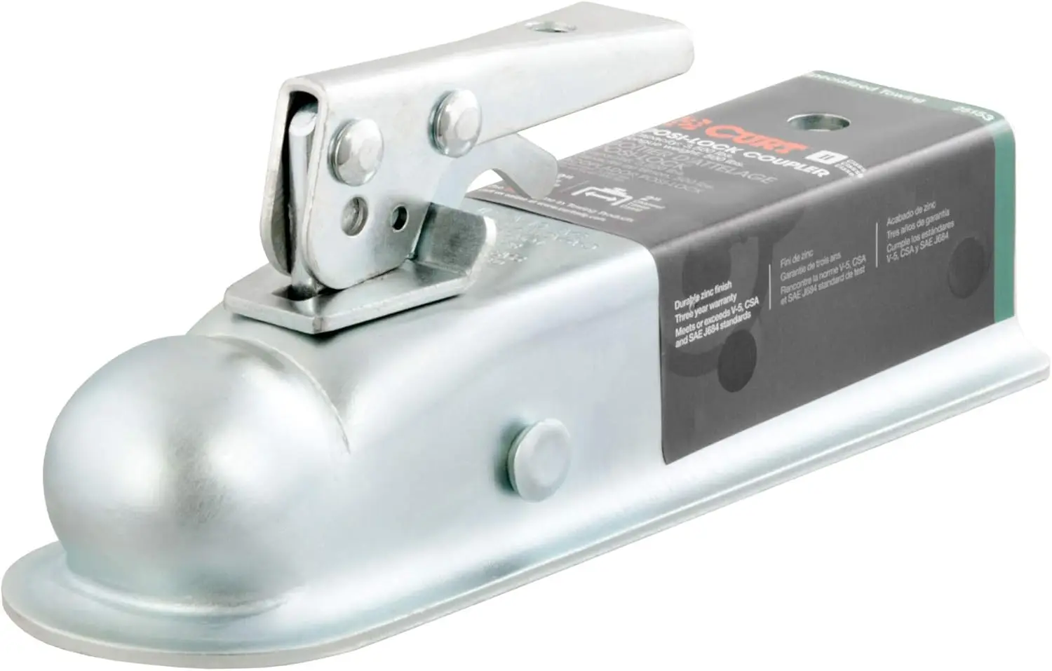 

25153 Муфта прицепа с прямым язычком для 2-дюймового канала, 2-дюймовый шарик сцепления, 3,500 фунтов