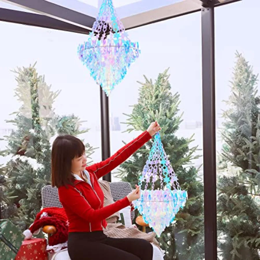 Hanging Decoration Holographic Party Decoration Rainbow Film Frozen Party Supplies view 5