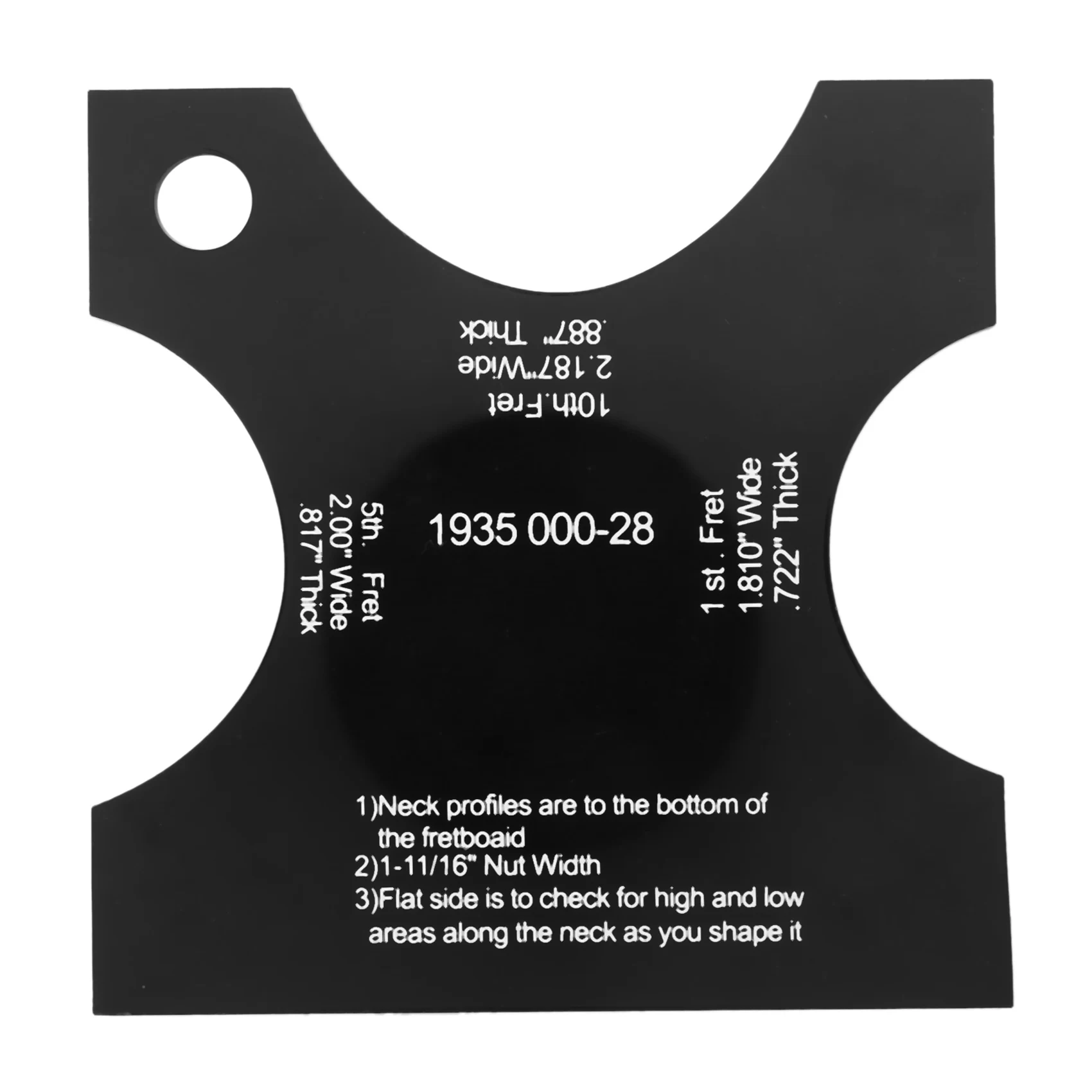 2 pezzi modello per chitarra modelli per modellare il collo in acrilico set strumento di riferimento per riparazione per chitarra Martin 1935 000-28 XQ