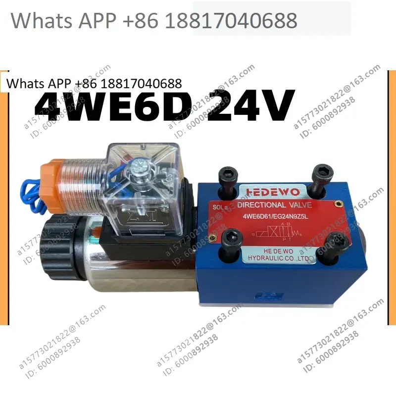 1PC for 4WE6D E G J H Hydraulic Solenoid Directional Valve 220V 24V Coil Control Spool Valve Replacement Part for Industrial