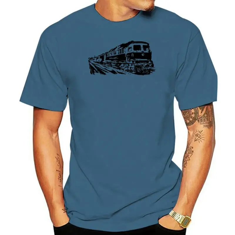 

New Tops 2022 Print Letters Men T-Shirt Men T Shirt Print Shirts Engine Train Lovers T Shirt Retro Locomotive Gift