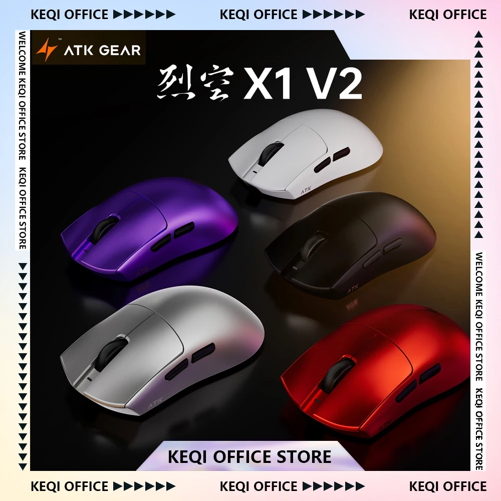 ATK Blazing Sky X1 V2 Mouse Liekong X1 V2 Wireless Lightweight Ergonomic E-sports Gaming Mice Customized Pc Accessories Gifts