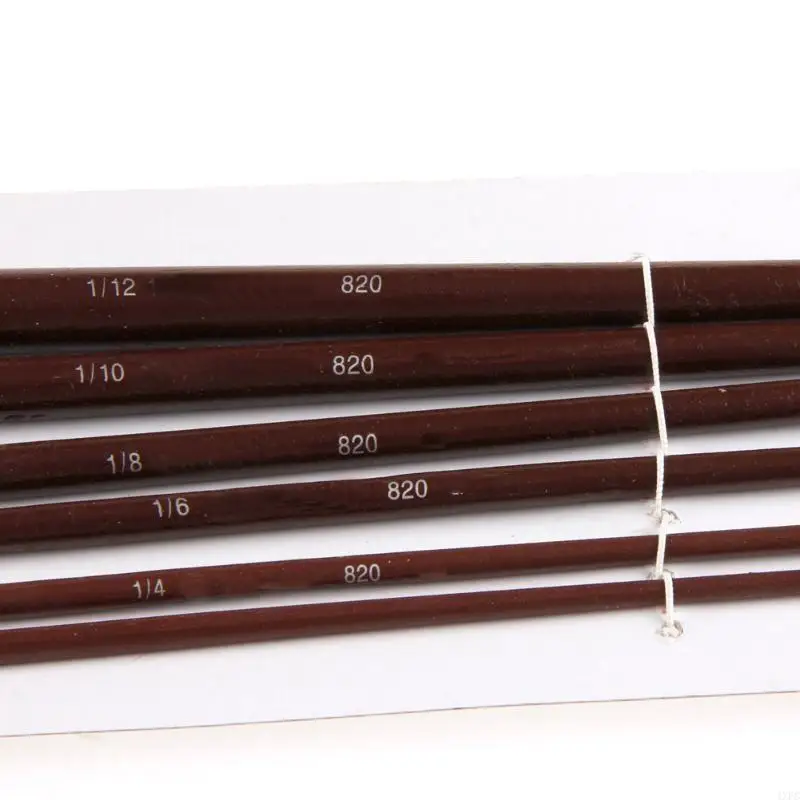 아티스트 용품 수채화 세트용 나일론 아크릴 오일 페인트 구아슈 브러쉬 6개