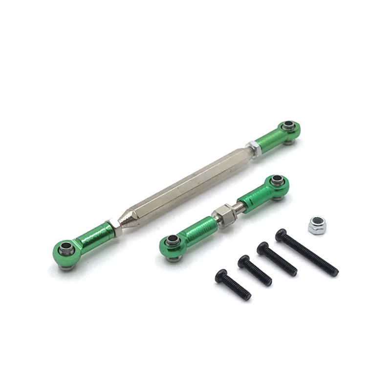 Metal Adjustable Steering Linkage Servo Link Pull Rod for WPL C14 C24 B14 B24 MN D90 D99 MN-90 FJ-45 1/12 RC Car Crawler