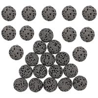 39pcs Volcanic Stone Diffuser Aromatherapy Lava Rock Decorative Black 8mm Essential Oil Craft Flower Pot Natural