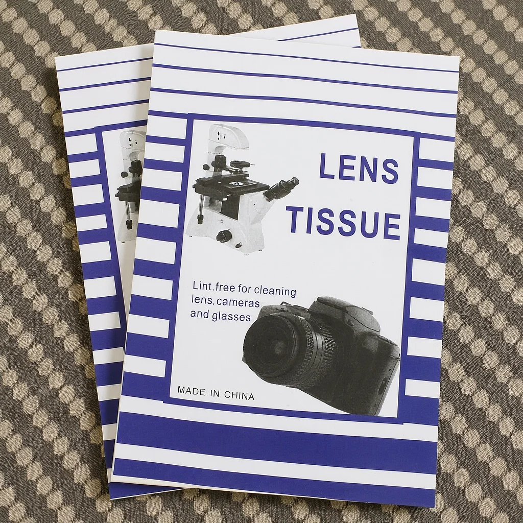 

100Pcs Dry Lens Cleaning Paper for Camera Microscope Eyeglasses Dust-Free Wipes LCD Monitor Cleaning Eyeglasses Wipe