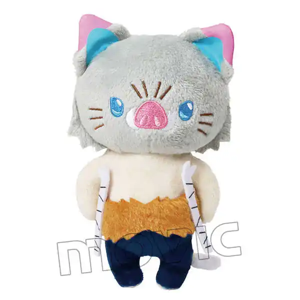 Anime Demon Slayer Tomioka Giyuu Kamado Tanjirou Cosplay Plush Cat Eyeshade Doll Cartoon Dolls Maumet Puppet Toys Pendant Gift