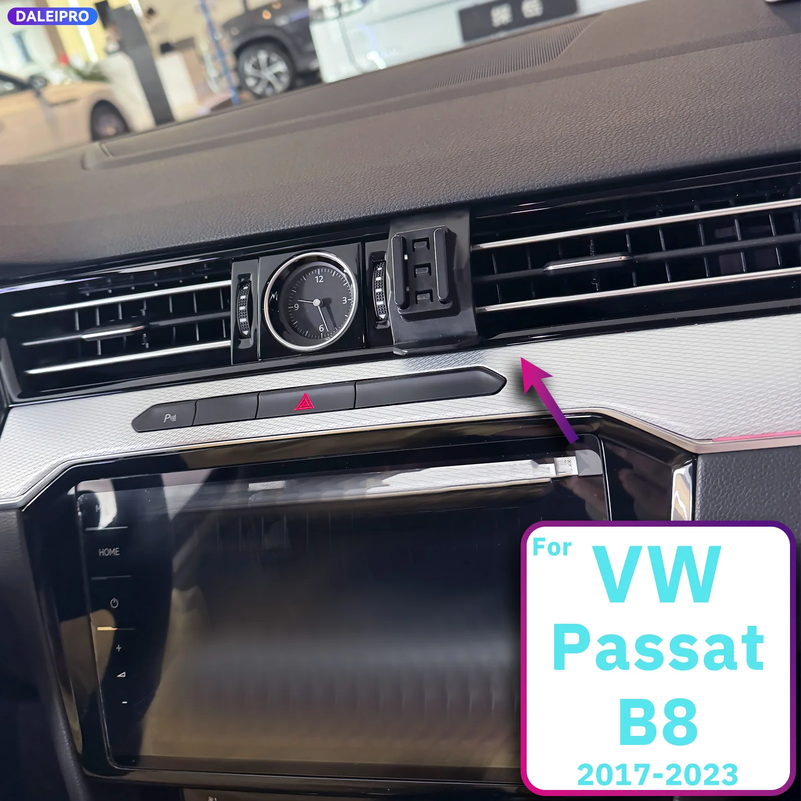 For VW Passat B8 2017-2021 2022 2023 Vehicle-Specific Phone Holder Base Smart Car Phone Mount 66W Charging Auto-Sensing RHD LHD