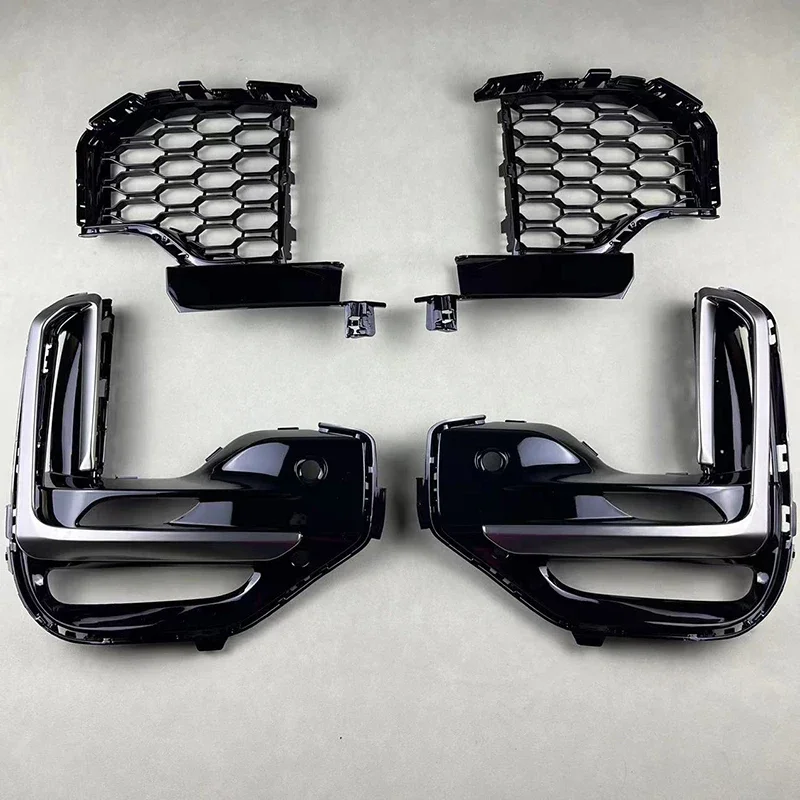 Fog Lamp Frame Fangs Decoration Frame Cerium Gray Medium Mesh Suitable for 2019 2020 2021 BMW X5 X6 G05 G06 To M50