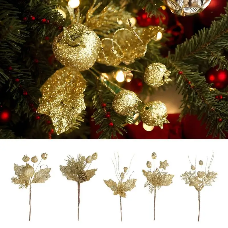 

Christmas Tree Atmosphere Scene Arrangement Christmas Flowers Five-pointed Star Christmas Decoration Cuttings Holiday Decoration