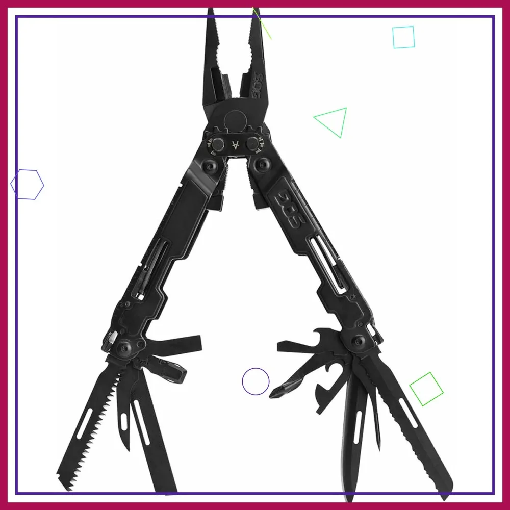 

Heavy Duty Stainless Steel Multi-Tool with Nylon Sheath, Two Knife Blades, Can & Bottle Opener