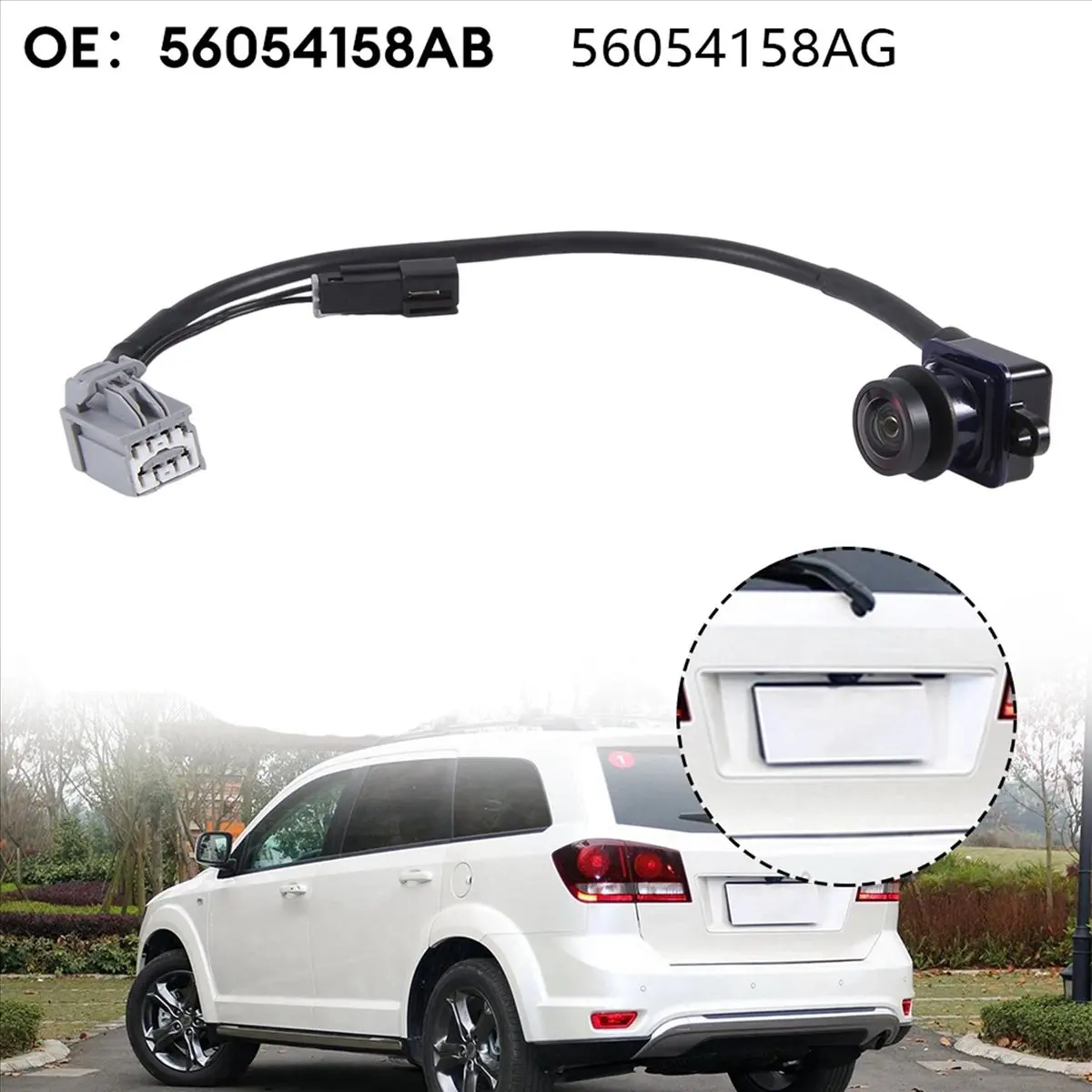 #37L 56054158AG Rear View Backup Assist Camera for Dodge Journey 2011-2020,Rear View Camera,(plastic)