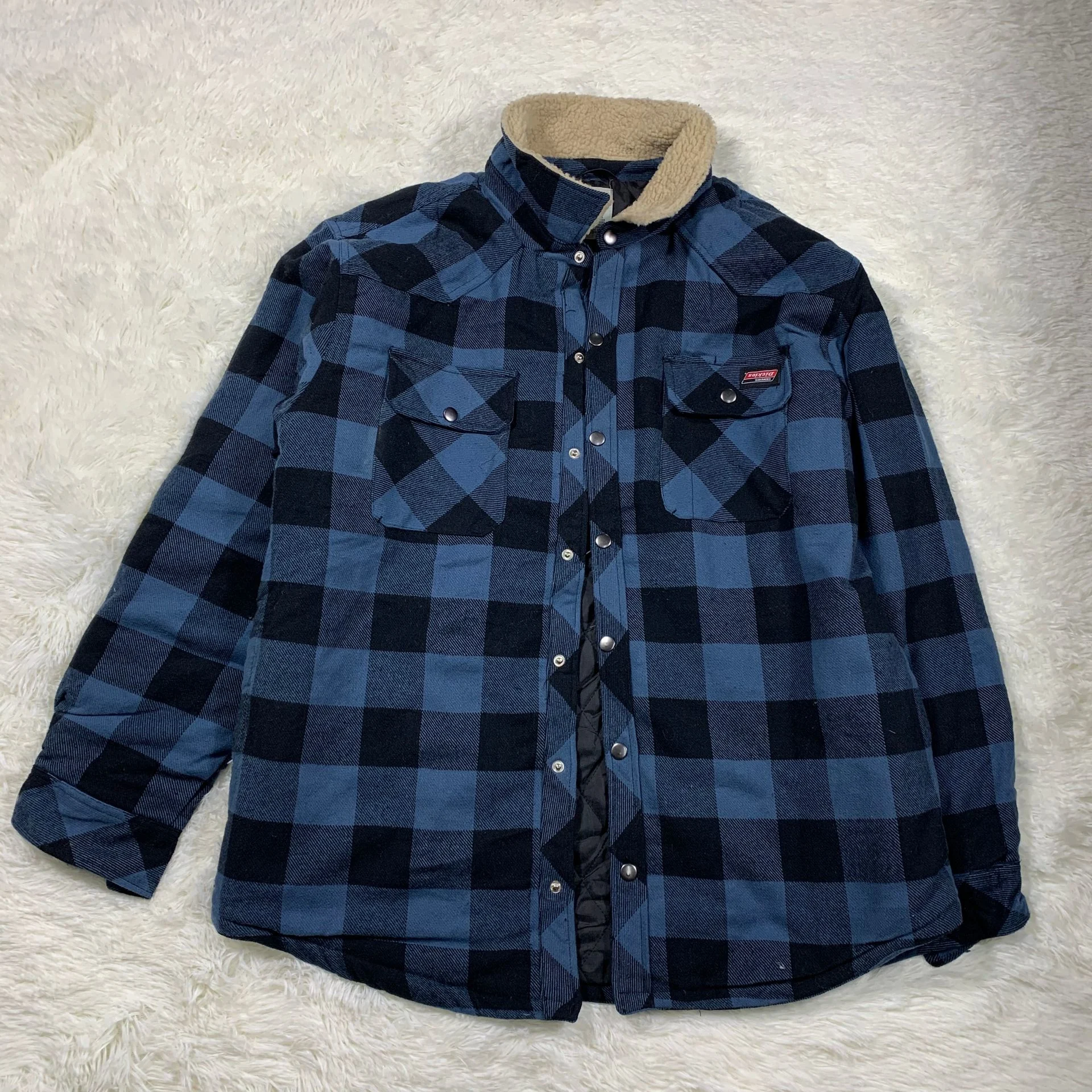 Winter Warm Blouses Men Autumn Tops Coats Camisa Femininas Long-sleeve Thick Velvet Plaid Shirt Flannel Shirts Full Cotton Top