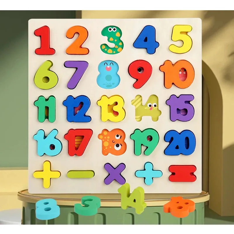 ；Children's alphanumeric cognitive puzzles, color and shape blocks, early childhood education, educational toys, matching games