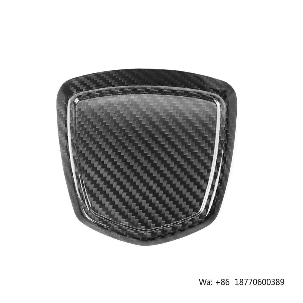 Shasha Carbon for Fiat Rear Badge Emblem Trim Real Carbon Fiber Exterior Accessories for Abarth 595