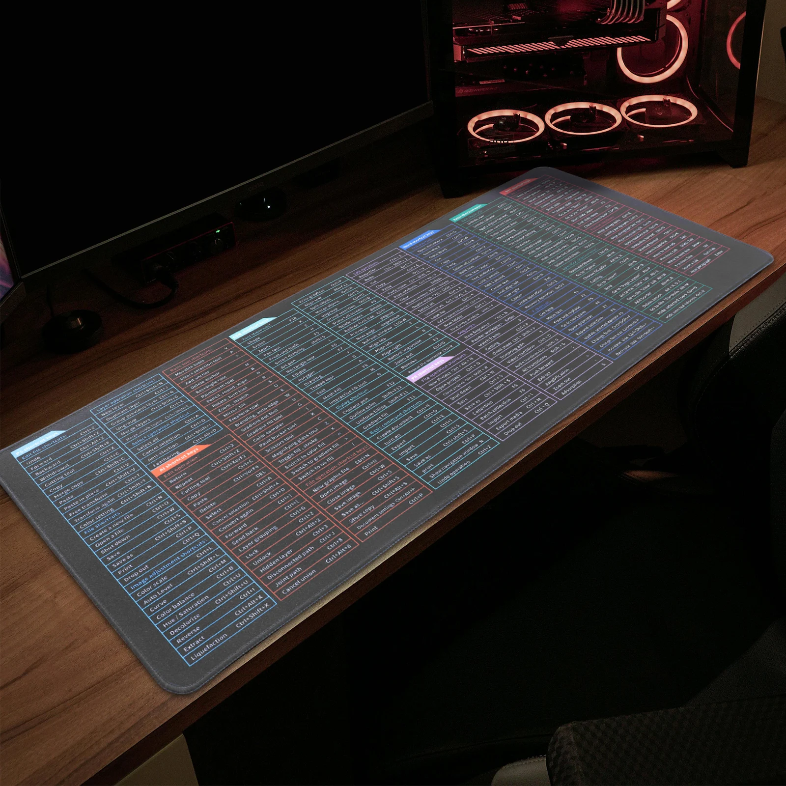 

Thickened Extended Mouse Pad Desk Mat Gaming Office Computer Keyboard Nonslip Stable Anti Scratch Storage Convenient
