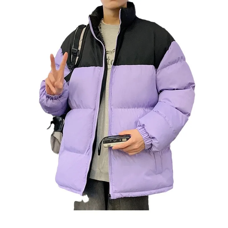 

Мужское зимнее свободное пальто из хлопка с воротником American High Street, повседневное универсальное теплое хлопковое пальто для молодежи