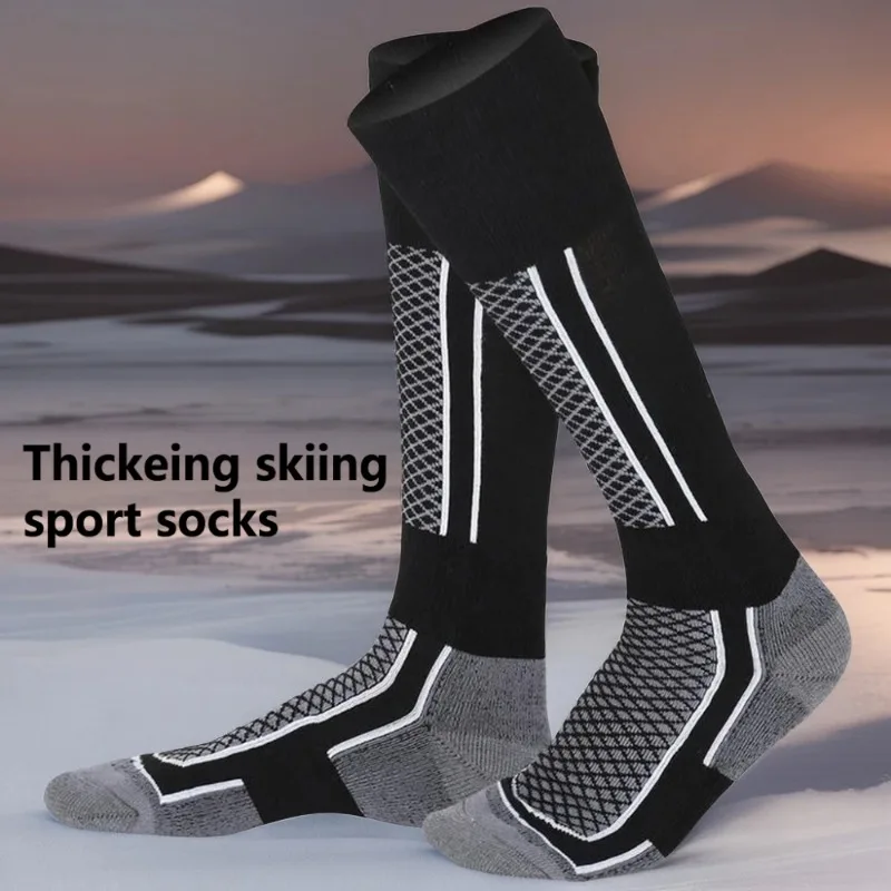 

1 Pair Winter Warm Ski Stockings Thickening Hiking Socks for Women Men Anti-Cold Skiing Outdoor Sport Stockings Snow Accessories