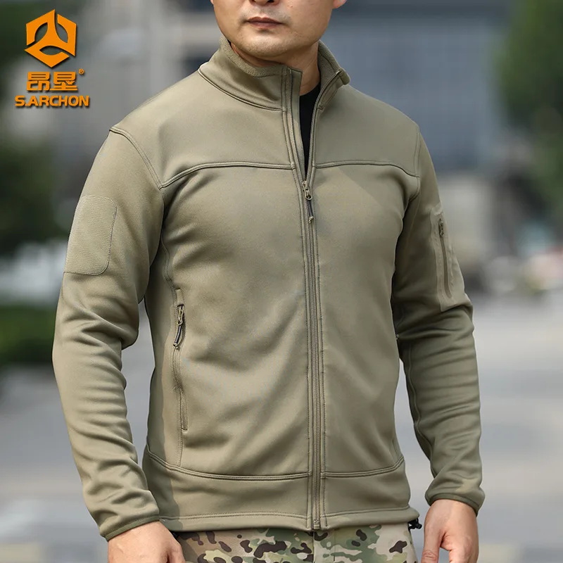 

Autumn and Winter Fleece-lined Warm Jacket Coat Men's Outdoor Lightweight Elastic Waterproof Tactical Jackets Windbreaker