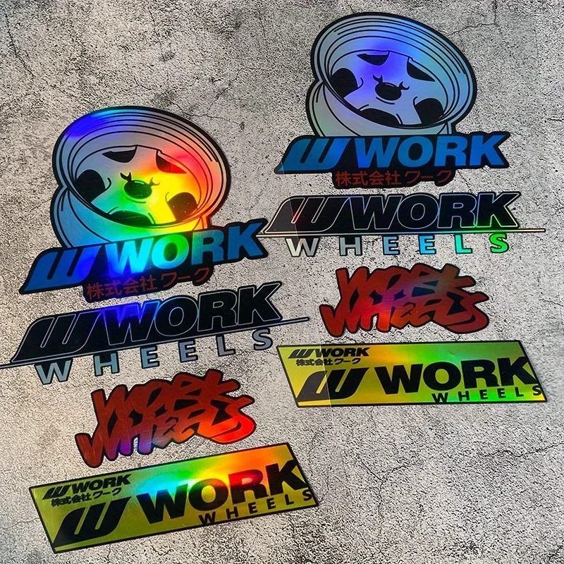 

1 комплект гоночных наклеек «рабочие колеса», крутые для автомобиля, мотоцикла, ноутбука, скейтборда и украшения для багажа JDM