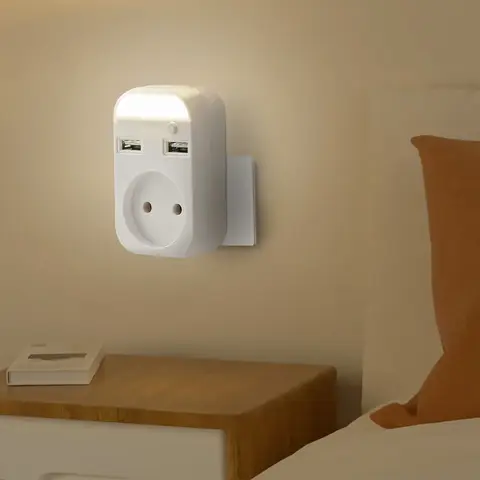 Plugue da ue conversão 2 tomada multifuncional portátil com porta usb tipo-c alemão espanha francês russo adaptador de energia