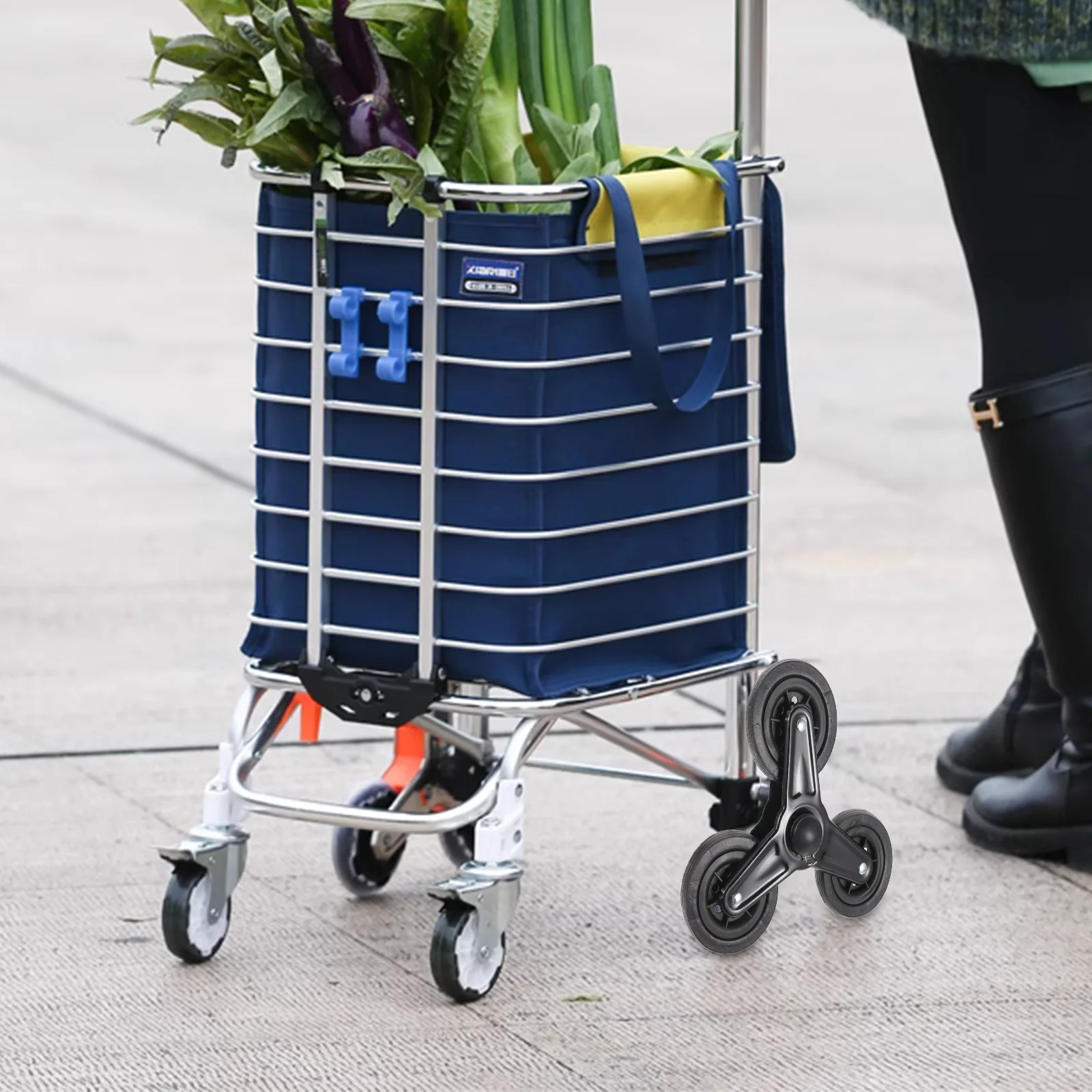 

Stair Climber Vegetable Shopping Cart Office Trolley Wheel for Plastic Triangle