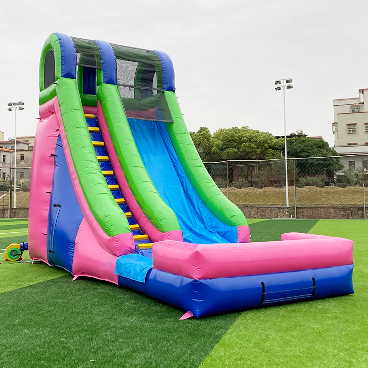 

2025 New Custom Size PVC Inflatable Water Slide for Kids Indoor/Outdoor with Swimming Pool GZAIRFUN X-1201 100-500KG Capacity