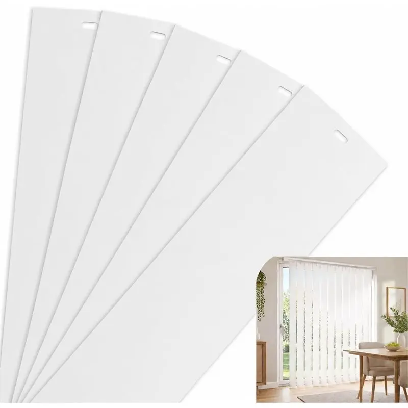 ABYN-Vertical Blinds Replacement Slats 82.5 X 3.5 Inch White PVC Blinds Slats For Vertical Blinds, For Doors And Window 5PCS